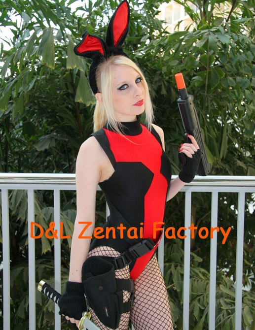 Sexy Girl's Deadpool Bunnysuit Zentai Catsuits For Party